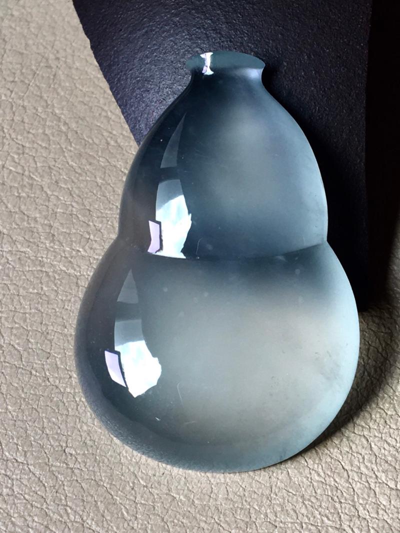 翡翠玉吊坠葫芦 缅甸天然玉石a货玻璃种冰透女款高端招财转运0122