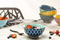 American style beauty supermarket 35 pieces a small rice bowl ceramic bowl design yogurt dessert small porcelain bowl