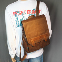 Tide brand Mens Womens shoulder bag retro Wild Mens bag fashion large capacity travel backpack flip bag computer bag