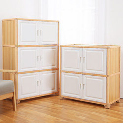 Thickened extra large children's wardrobe home bedroom storage cabinet storage cabinet double door plastic wardrobe children's wardrobe