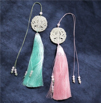 Antique costume photography Xiuyu Pei Han clothing waist hanging jade brand palace tape ice silk tassel waist adornment forbidden step pink and green pair
