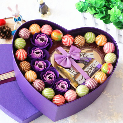 阿尔卑斯棒棒糖水果味礼盒装送女友六一 儿童节 表白创意生日礼物