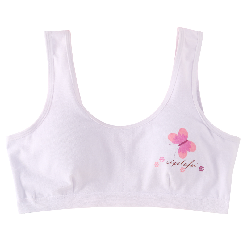 Girls' underwear development period primary school students adolescent girls vest 10-12 years old anti-bump girl bra thin