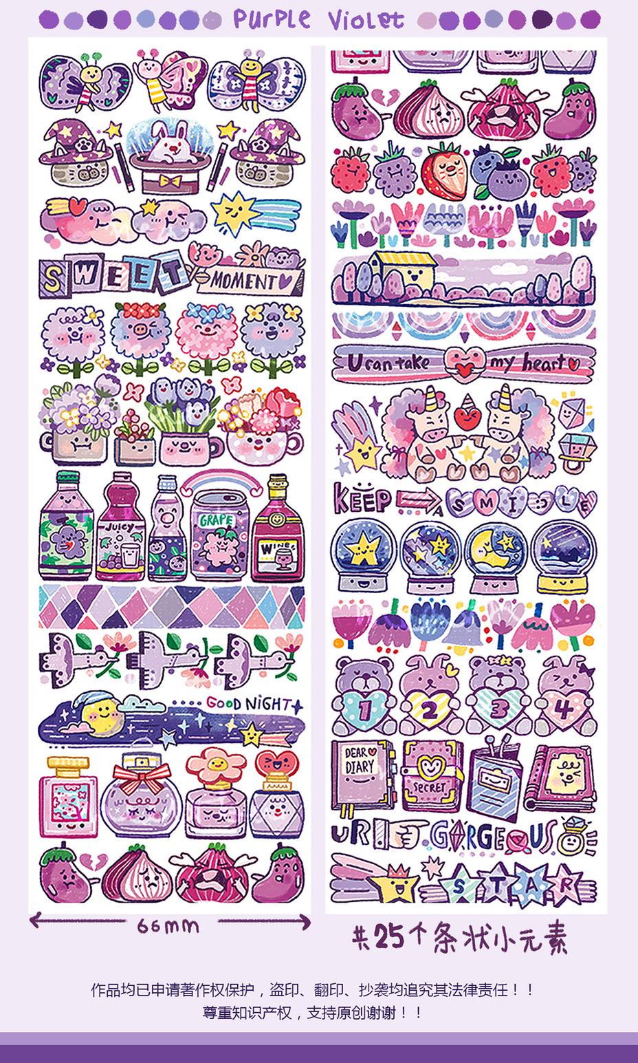 循环分装meatball肉球新色彩实验室可爱萌系小人和纸胶带贴纸