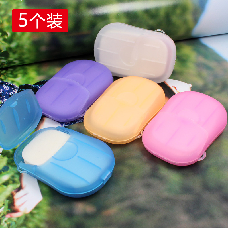 5 boxed soap tablets hand washing tablets soap tablets portable small soap toilet paper soap paper travel disposable