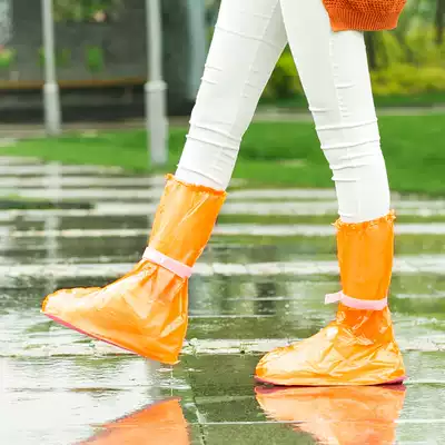 Travel rain shoe cover men and women non-slip wear-resistant thick rain boots cover Rain waterproof shoe cover student children rain shoes