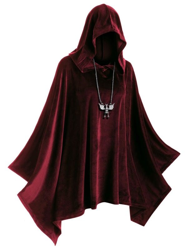 蝙蝠款式宽松女士金丝绒披风斗篷短款披肩万圣节斗篷保暖外套