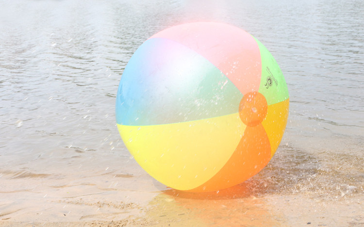 儿童早教户外玩具沙滩大号彩色充气球游泳水上玩具水球塑料海洋球