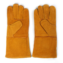 Lengthened two-story cow leather long electric welding work gloves All leather welding gloves l Lauprotect protective supplies abrasion-resistant insulation