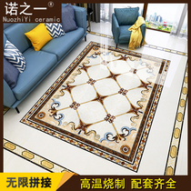 European-style parquet tile 800x800 living room floor tiles puzzle corridor aisle carpet flower entrance tile