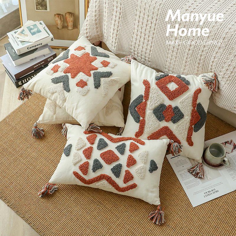 Jujia Nordic Ins Silent Style Pillow Pillow Cover Living Room Sofa Internet Celebrity Cushion Model Room Bedside Cushion