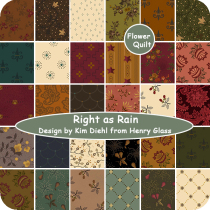 US Imported Printed Cotton Right as Rain30 Colour Set by Kim Henry Glass