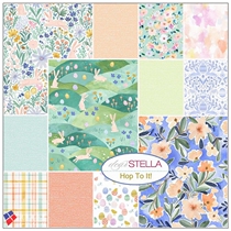 US Imported Printed Cotton Hop To It Hand Painted Small Animal Patchwork Fabric 12 Colors 18 yds