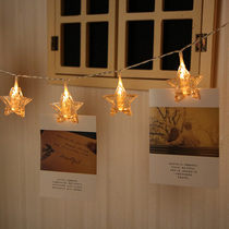 Led festoon lamp Stars Stars clips Lights Rooms Trunk request Wedding Table White Romantic photo decoration