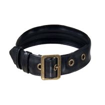 Mr. Jis steam Continental Steampunk Metal Black leather adjustable choker collar collar accessories