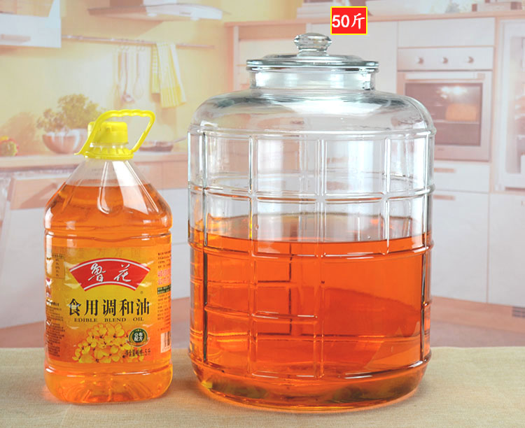 油罐 厨房 家用大号装油瓶储花生油桶食用油桶食品级透明玻璃油壶