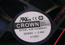 Taiwan guan zhan CROWN AGE12038B24H 24V 0 48A 2-wire 12O * 120*38 chassis fan