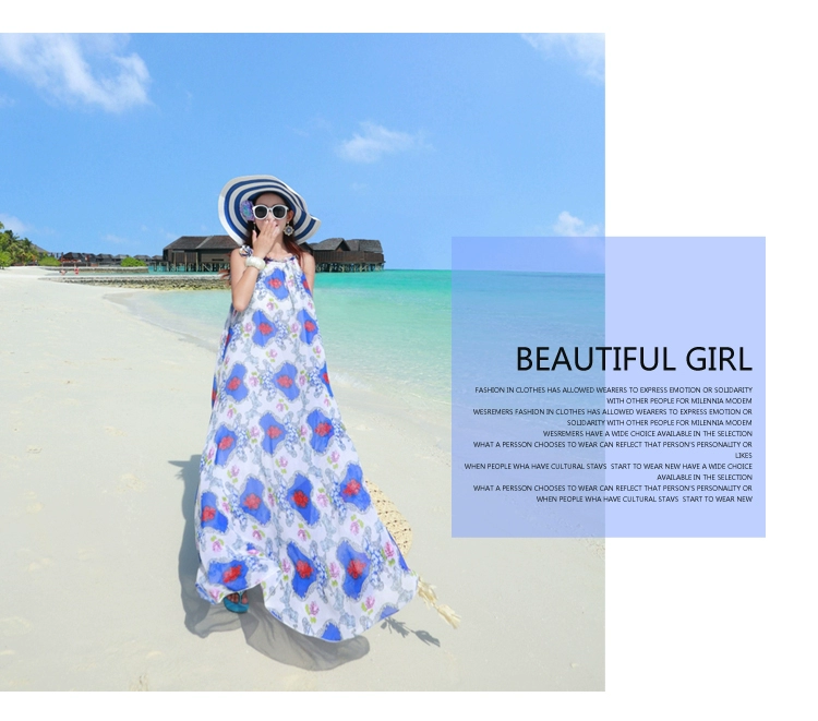 Shenjie mua 2 tặng 1 váy đi biển nữ váy dài bohemian váy voan ở Tam Á, Thái Lan - Sản phẩm HOT