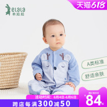 Clothes Lara Boy Clothing Spring Autumn Money baby Long sleeves one-piece clothes 0-1-year-old boy Spring and autumn Harvest climbing clothes for baby clothes