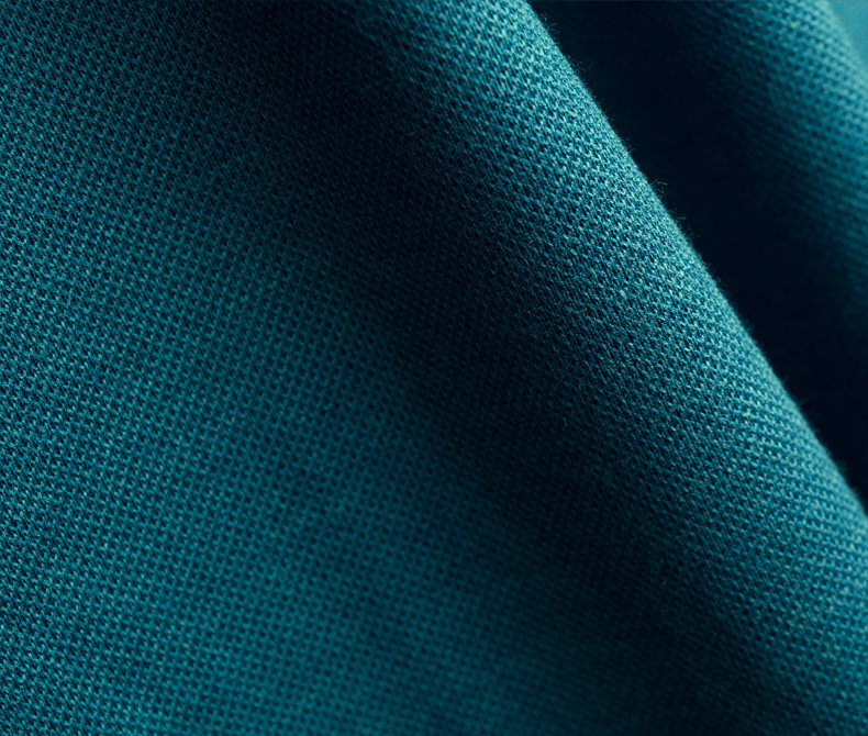 pier新品2018短袖t恤男士夏季修身蓝色棉麻丝混纺t恤衫