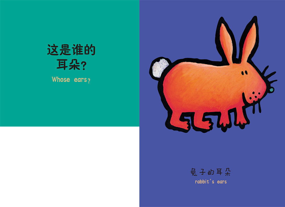 的眼睛 谁的耳朵等10册 宝宝的第1套动物认知翻翻书 3-4-6岁儿童绘本