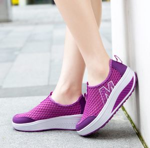 摇摇鞋女旅游透气网面新款春夏季厚底减肥瘦腿运动爬山健步鞋