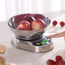 Stainless steel kitchen scale Electronic scale 0 1g high-precision gram scale Baking scale Food scale Household scale Tray balance scale
