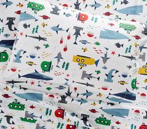 Summer Wind Boy Seafronts World Organic Pure Cotton Quilt Cover Bed Linen Bed Ogasawara with four sets of boys