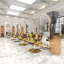 New Irregular Tide Hair Salon Special Beauty Hair Landing Mirror Tide Can Hang Wall Touch Screen With Lamp Hairdresner Mirror Table