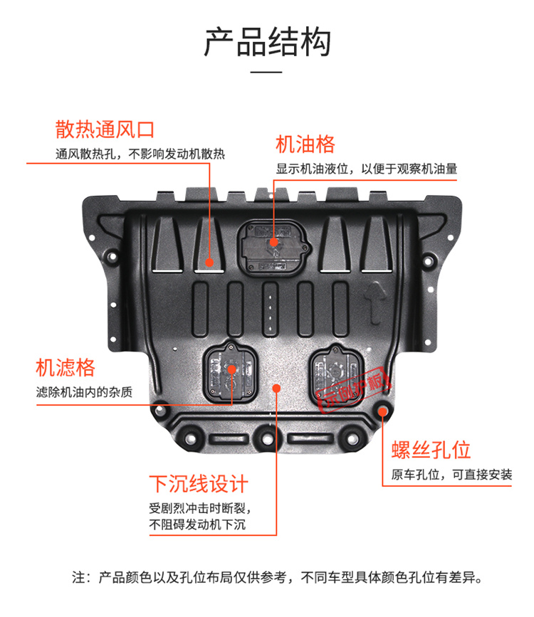 2017 Zotye T300 động cơ thấp hơn guard tấm sửa đổi đặc biệt chassis baffle Zhongtai T300 xe bảo vệ dưới board