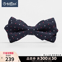 Jinlilai Mens Fashion Joker Contrast Polka Dot Wedding Banquet Diamond Business Gift Boxed Bow Tie