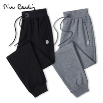 Pierre Cardin Casual Pants Mens Loose Sweatpants Summer Thin Straight Small Foot ankle-length pants Elastic Bundle Foot Sports Pants
