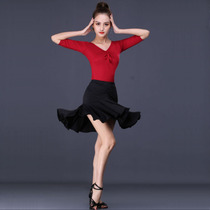 Latin dance dresses female adult blouses Mondale irregular fish bones half body dress rehearsal for spring and summer new