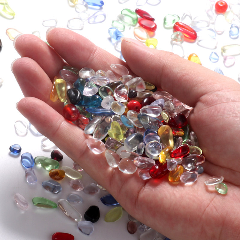 500克价天然碎水晶消磁碎石南红紫水晶七彩琉璃青金石彩色宝石