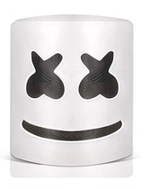 Halloween fucking marshmello DJ head cover marshmello with cos nightclub singing glowing mask