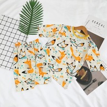 Childrens clothing South Korean boys girls Summer new 2019 70% sleeves Pure cotton Home Suit Thin pyjamas short sleeves