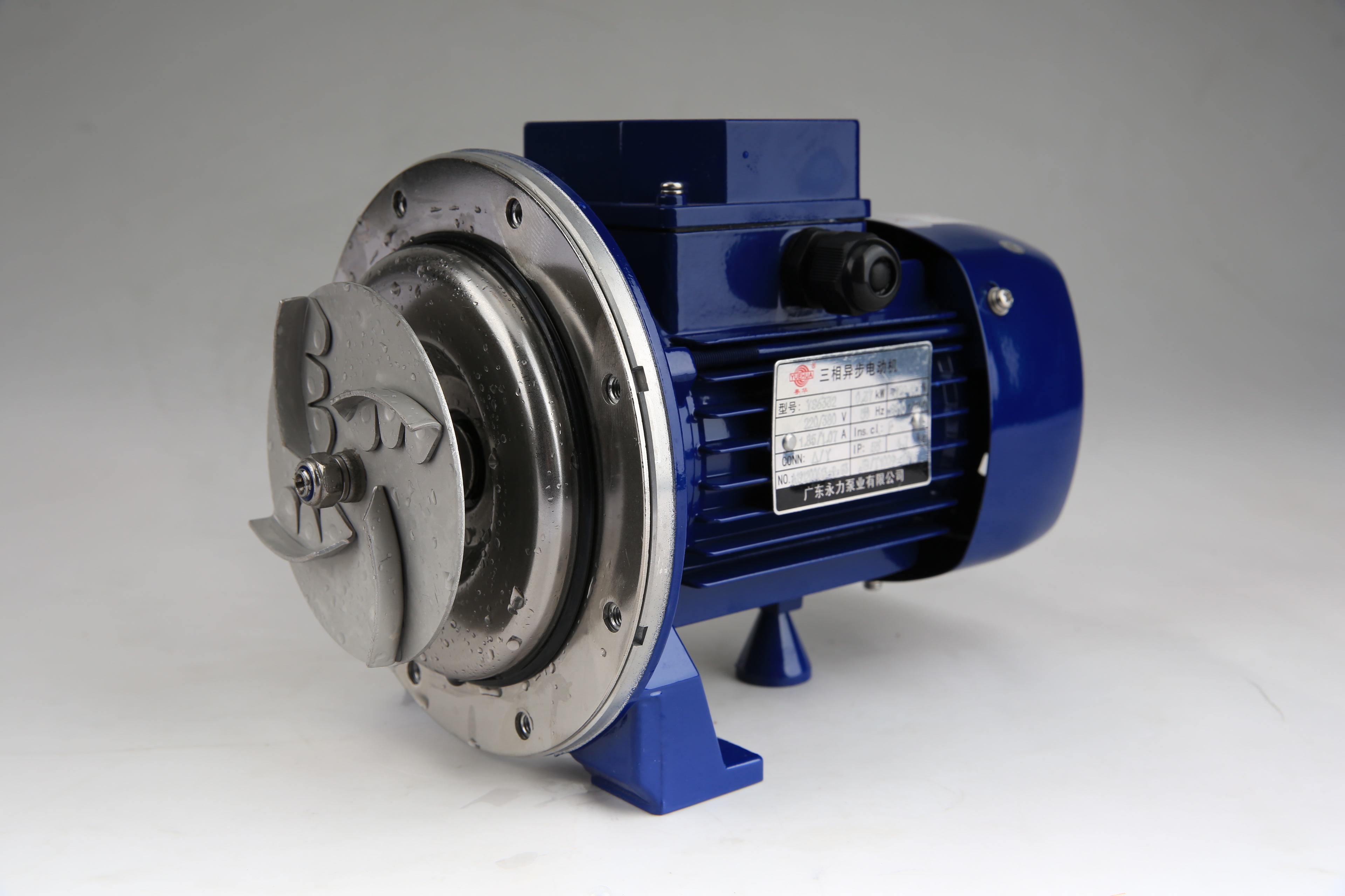 bk200三相粤华过流半开式不锈钢离心水泵洗碗机豆浆大功率冲洗泵