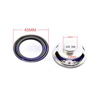 4R 3W DIAMETER 45MM 18 INTERNAL MAGNETIC 18MM HIGH ROUND PU SIDE SILVER basin SPEAKER BLUETOOTH SPEAKER SPEAKER