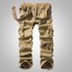 Khaki loose straight casual pants multi-pocket overalls men's trousers outdoor sports large size tide army pants cargo Khaki loose straight casual pants multi-pocket overalls men's trousers outdoor sports large size tide army pants cargo