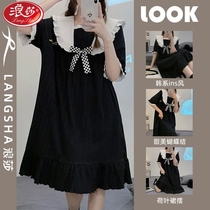 Romansa Sleeping Dress Woman Summer Pure Cotton Short Sleeve Princess Wind Pyjamas Women Summer Sweetness Cute Student Thin and Thin Family Clothes