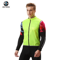 Outdoor safety reflective vest without sleeves windproof vest riding road bicycle horse sandwich riding man