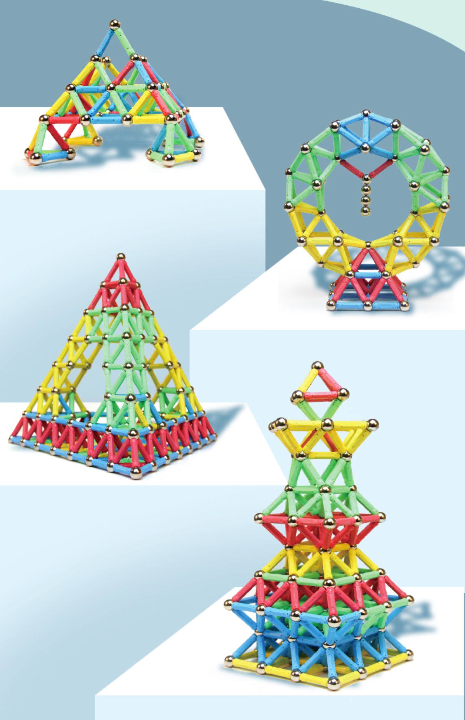 磁力棒智力拼图拼装积木球动脑儿童益智巴克棒组合磁性吸铁石玩具