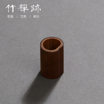 Bamboo Zen Track Old Coal Bamboo Seamless Lid Place Plain Handmade Pot Cover Kettle Tea Ceremony Parts Tea Fittings Accessories Ornaments