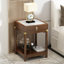 Light and luxurious sofa edge a few rock boards Chinese corner a few small family style living room square small tea table bed head cabinet tea water cabinet table