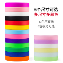 Color health care simple silicone luminous hand ring fluorescent sports bracelet lettering custom custom wristband hair