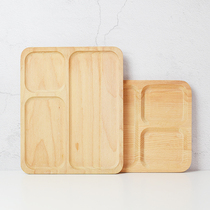 Creative Cutlery Wood Trays Sub trays Dinner Trays Rectangular Trig Plate Day Style Separation Pan Breakfast Snack Tray