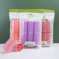 Medium air bangs curling iron does not hurt hair plastic roll self-adhesive curling tube large inner buckle pear flower head curling hairpin