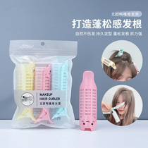 Self-adhesive bangs curling iron plastic roll does not hurt the hair household lazy DIY duckbill inner buckle curling hairpin 3 sets