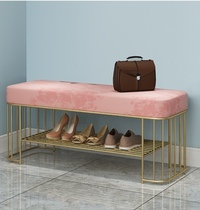 Try to change the shoe stool Clothing store with the door low simple Nordic ins fitting room Sofa stool Bedroom mini cabinet