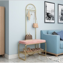 Jinshengda Shoe stool hanger door bedroom floor-to-ceiling coat rack Shoe cabinet combination household door simple